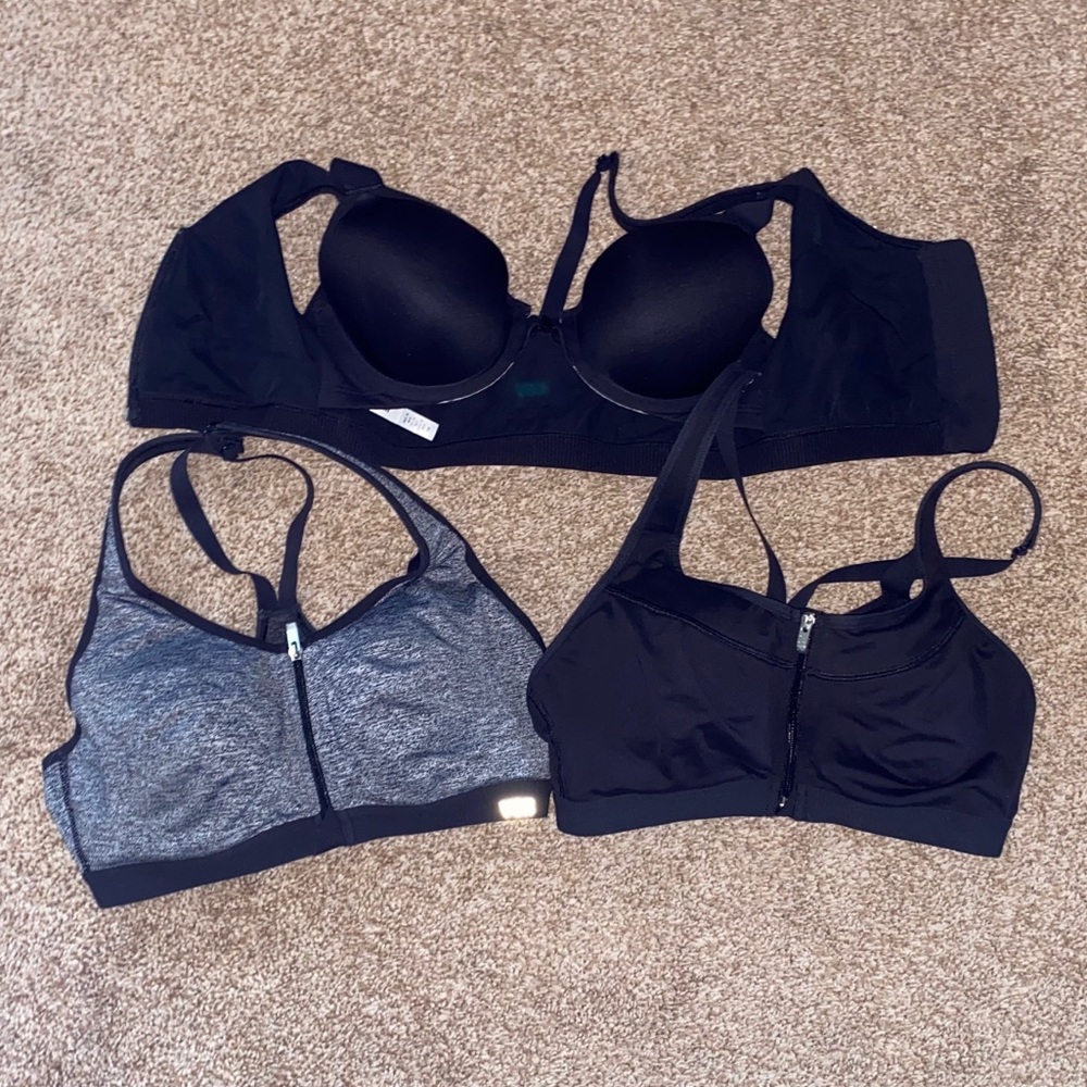 3 Victoria’s Secret Sport Soorts Bras Sz 34B